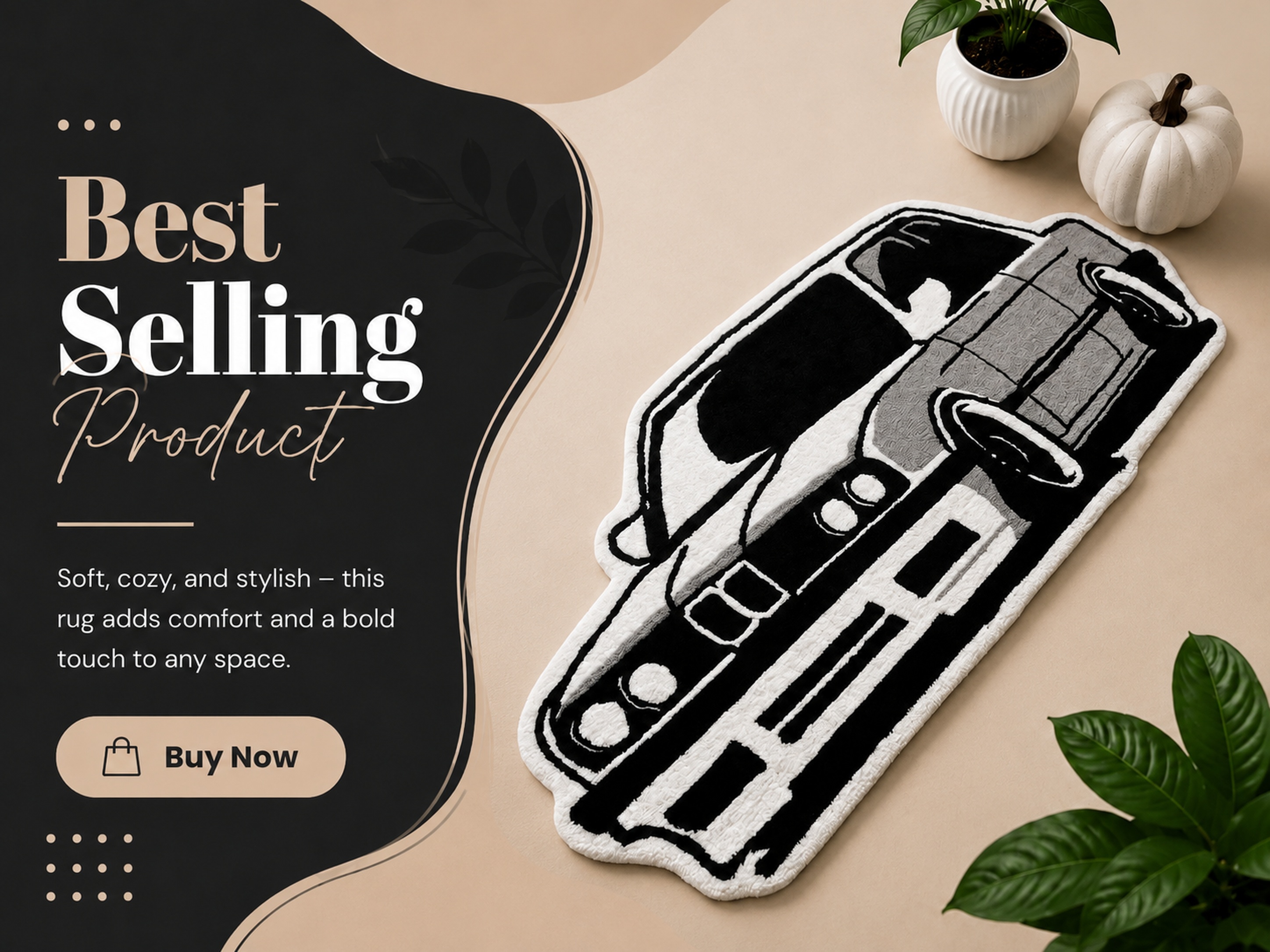 Classic car tufted rug — Best Selling Product